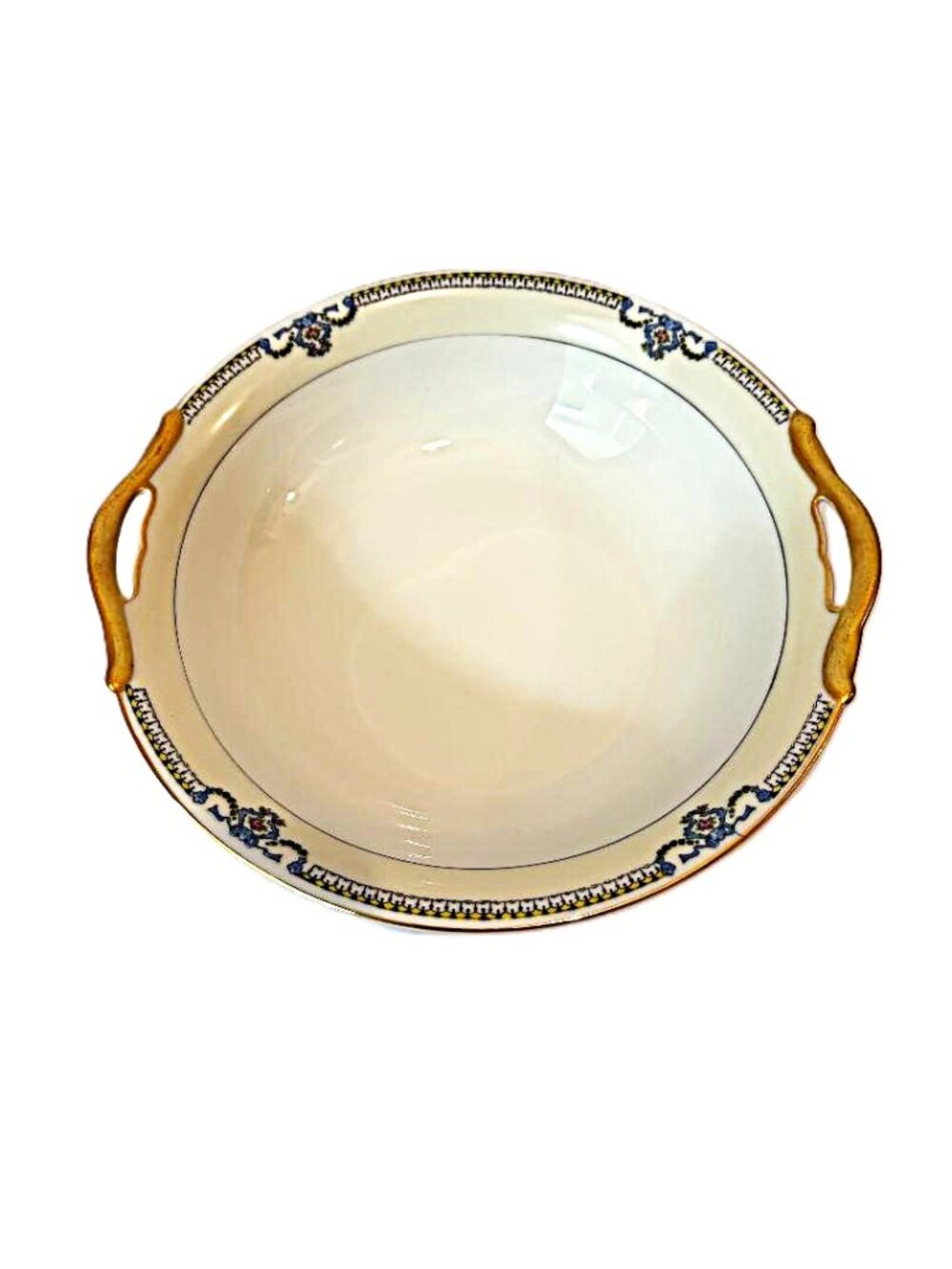 Vintage Noritake Beaumont Porcelainn Handled Serving Bowl - 1920s antique 9.5"